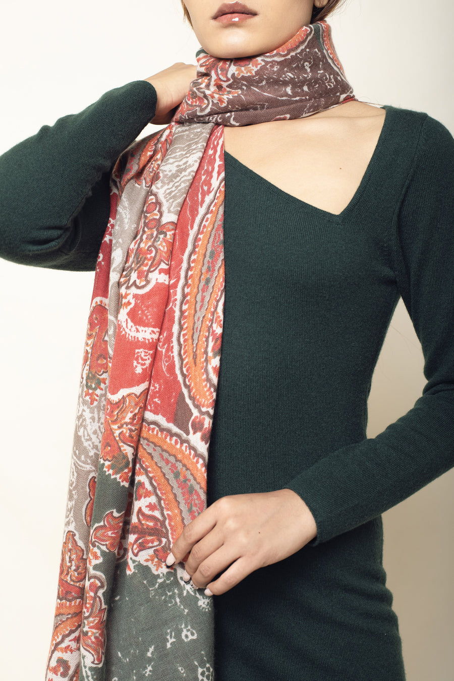 Cashmere Premium Printed Scarf | Women | Tara Oriental