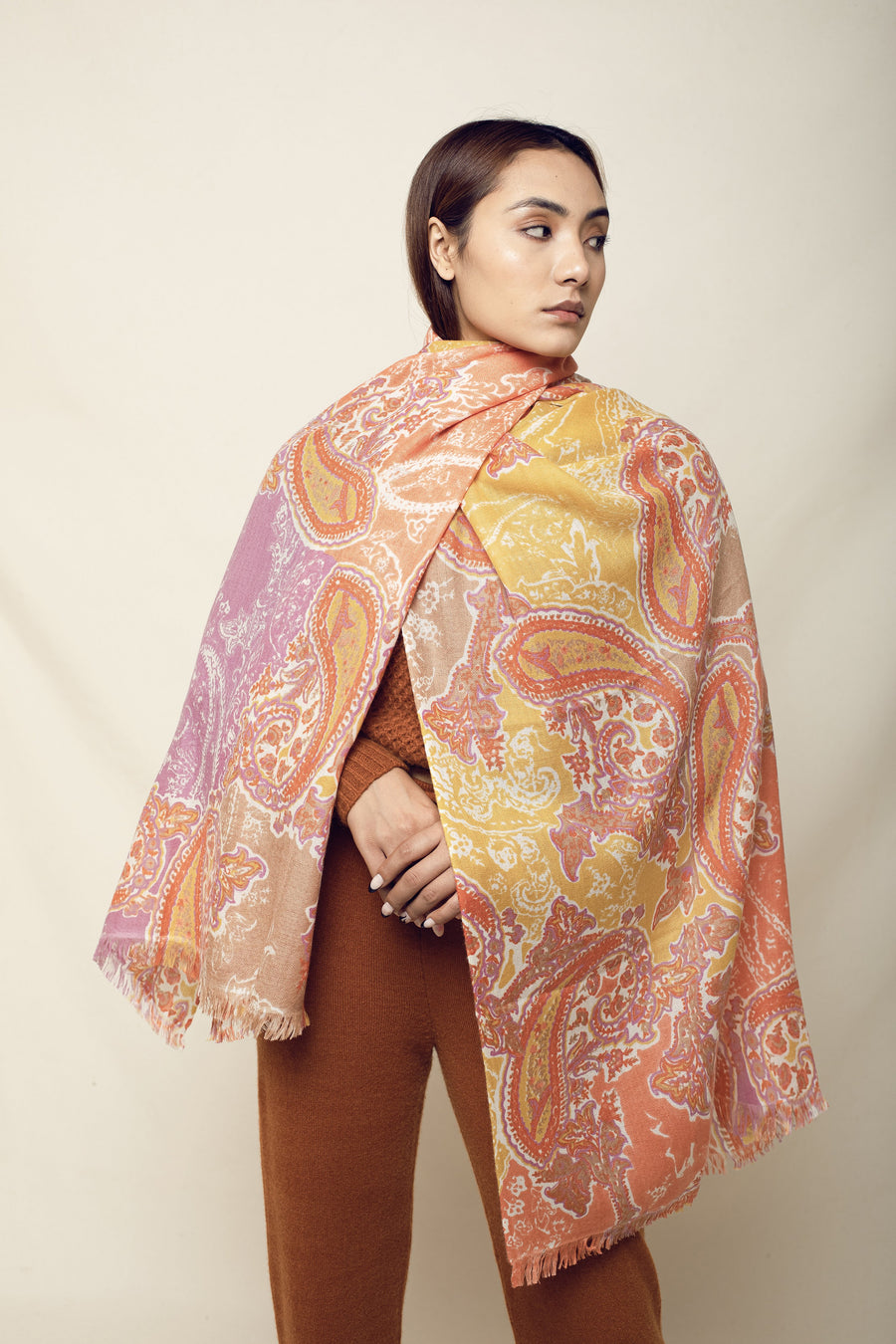  100% Cashmere Premium Printed Scarf | Women | Tara Oriental