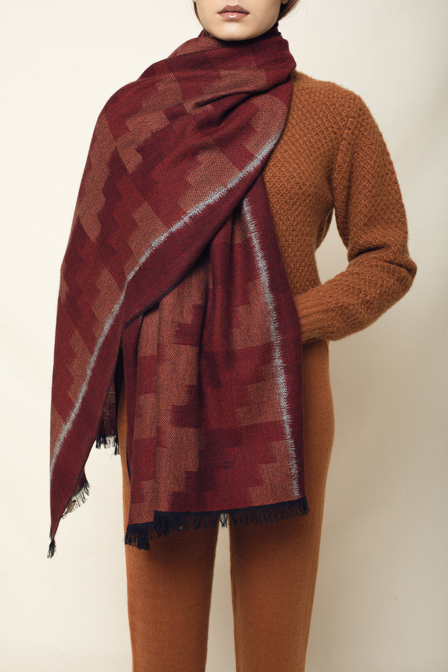 Hand Woven Ikat Scarf | Premium  Women Scarf  | Tara Orinetal