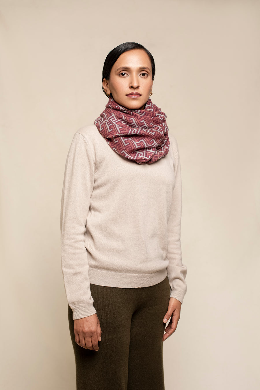 Lattice I Printed Cashmere Scarf