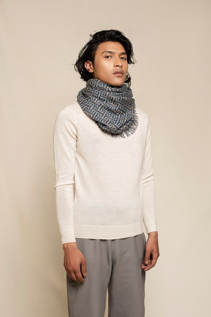 Lattice I Printed Cashmere Scarf