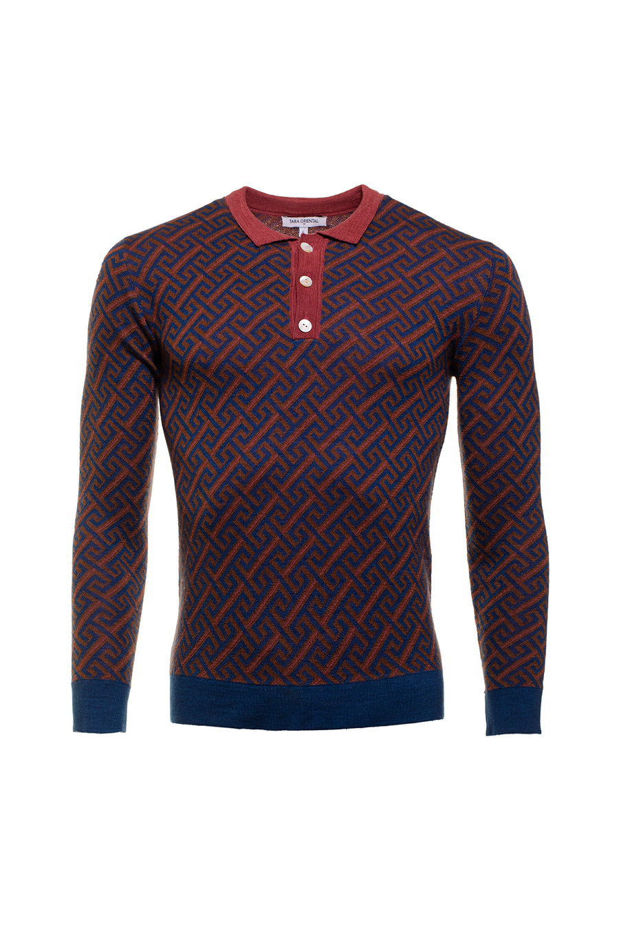 Men's Cashmere Graphic Polo